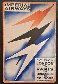 Imperial Airways, vintage style metal sign .