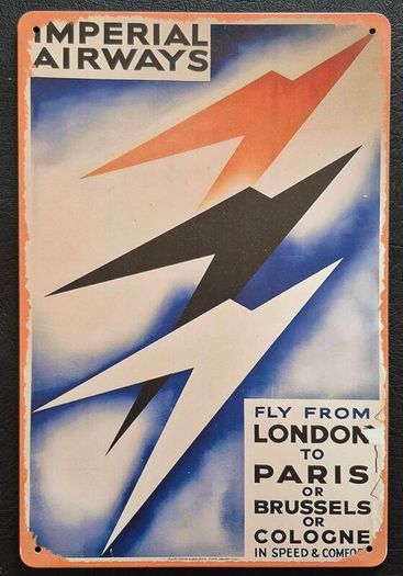 Imperial Airways, vintage style metal sign .