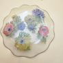 Vintage Retro Mid Century Chance Brothers Fiestaware Fluted Round Plate with Gilt Edging in the Anemone Pattern Designed by Michael Harris , Decorative Plate Image 5