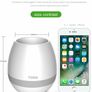 Bluetooth Speakers Rechargeable Smart Music Flower Pot with colorful Breathing Night Light for Indoor/Outdoor Office Home Decor Festivel Gift (White/Plants DO NOT included) Image 6
