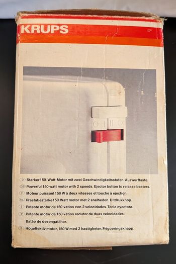 Vintage Krups 3Mix 1000 Plus Hand Mixer 662-70 Boxed Vintage Attachments