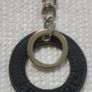 Bulaggi Official Steel And Navy Leather Key Ring / Key Chain Image 2