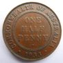 1933 George V Australia Half 1/2 Penny Image 3