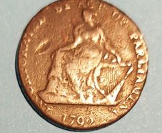 Ireland 1792 Dublin Half Penny Token Coin