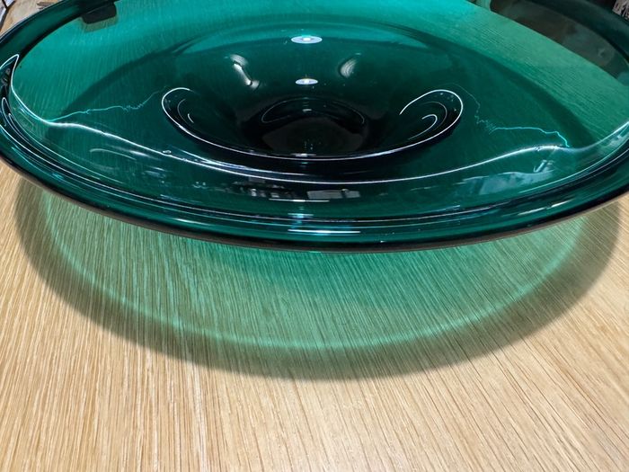 Mid-Century hand made designer glass bowl