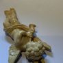 Vintage wall-mounted resin figurine of a cherub playing a trumpet Image 4