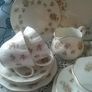 Queens "Apple Blossom" China Teaset Eighteen Piece Image 4