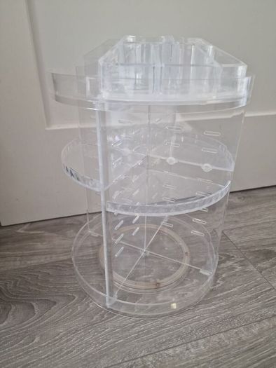 Acrylic Make-up organizer rotating shelf