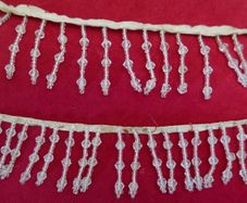 Vintage Dangling Fringe Trim, Beaded Fringe Trim