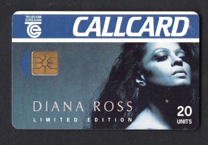 1993 Ireland 20 unit EMI Music promoting Diana Ross's "One Woman" album (Gemplus GEM1) Call Card Used. Telecom Eireann card number 1055
