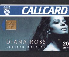 1993 Ireland 20 unit EMI Music promoting Diana Ross's "One Woman" album (Gemplus GEM1) Call Card Used. Telecom Eireann card number 1055