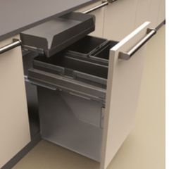Hafele integrated bin and drawer