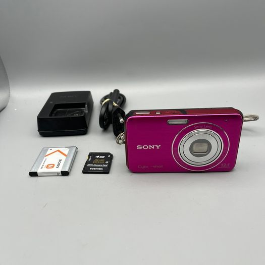 Sony Cyber-shot DSC-W310 12.1MP Digital Camera Pink - Full Kit