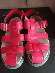 Dr Marten Red Leather Sandals, Size Eu34, Uk 2  Excellent Condition