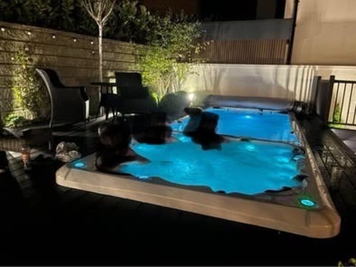 Swim Spa and Integrated Hot Tub