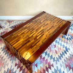 Vintage 70s Percival Lafer Coffee Table, Brazil, Exotic Wood