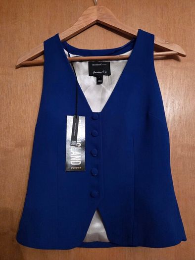 River Island Blue Waistcoat
