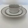 Cup, saucer & bowl - Royal Doulton - white / silver Image 2