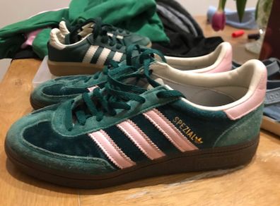 Adidas HANDBALL SPEZIAL - Trainers - collegiate green/clear pink/cream white