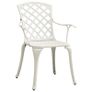 3 Piece Bistro Set Cast Aluminium White Image 4