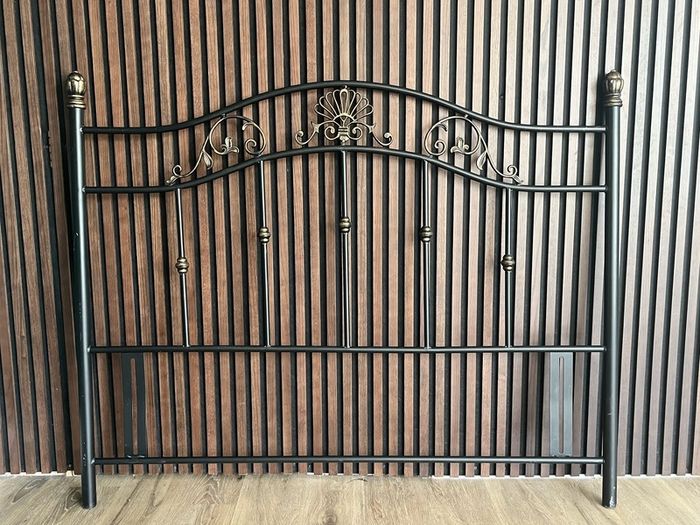 Vintage Style Black Metal King Size Headboard