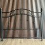 Vintage Style Black Metal King Size Headboard Image 4