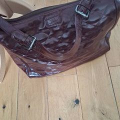 Stunning Lulu Guinness Designer Maroon Patent Leather Bag