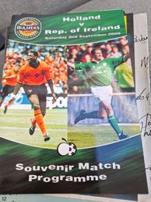 Holland v Ireland 02.09.2000 -2002 World Cup Qualifier  Souvenir Programme