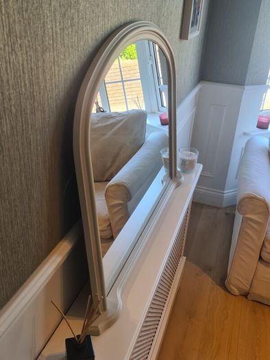 Overmantle Mirror Cream/Light Beige