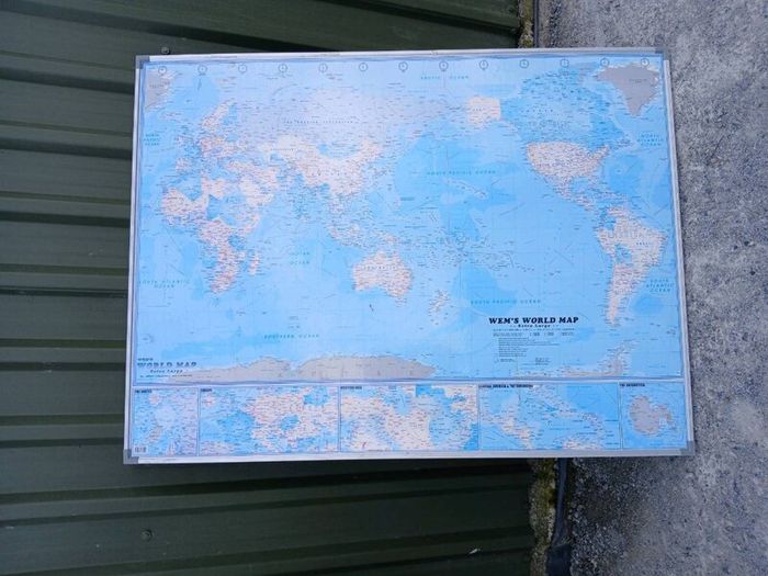 World Map Whiteboard 6ft x 4ft