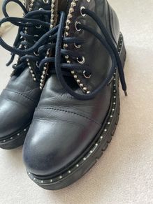 Dark Navy leather ankle boots Marco Moreo Size 38