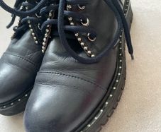 Dark Navy leather ankle boots Marco Moreo Size 38