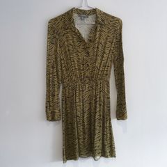 Pre Owned Primark Zebra Print Mini Shirt Dress