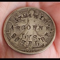 World War 1 Trench Art Counterstamped Coin