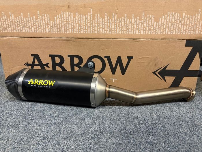 Arrow Exhaust Muffler Silencer  Race-tech Aluminium Dark End Cap Carbon Homologated Ece Euro5 For Cf Moto 800 Mt Sport / Touring 22 - 24