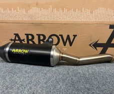 Arrow Exhaust Muffler Silencer  Race-tech Aluminium Dark End Cap Carbon Homologated Ece Euro5 For Cf Moto 800 Mt Sport / Touring 22 - 24