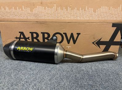 Arrow Exhaust Muffler Silencer  Race-tech Aluminium Dark End Cap Carbon Homologated Ece Euro5 For Cf Moto 800 Mt Sport / Touring 22 - 24