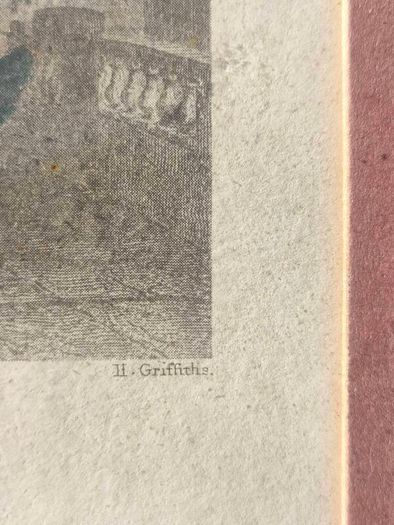 Vintage Coloured Engraving of Sackville Place Dublin