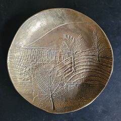 Arts & crafts bronze plate