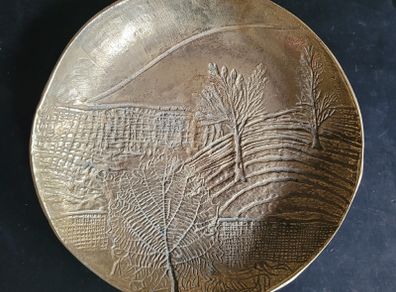 Arts & crafts bronze plate