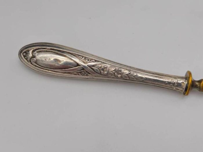 Antique 1800s Silver 800 Dessert Spoon Swiss