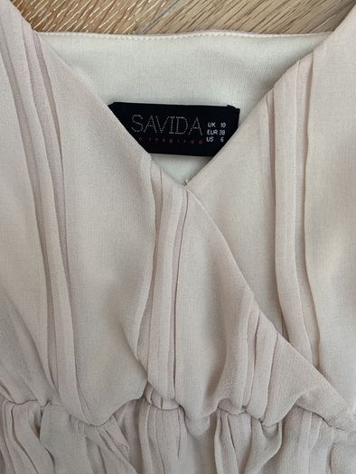 Ladies Savida Cream Empire Style Dress Size 10
