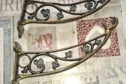 Beautiful Antique Towels Holder, with a clover scrollwork pattern and a curved Claw design Irish Made maybe Chancellor &amp; Sons (often stamped as C&amp;S)Location: Lower Sackville Street, Dublin, Ireland Active Era: Mid-to-late 19th century and early 20