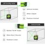 2 Lines Tape Measure Measurer Laser Level Self Levelling ( 4 degrees) Green Red Beam Laser Horizontal & Vertical Cross-Line with Magnetic Base Image 3