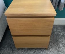 Pair of IKEA Oak Effect Bedside Lockers