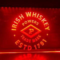 Red Powers whiskey Neon light
