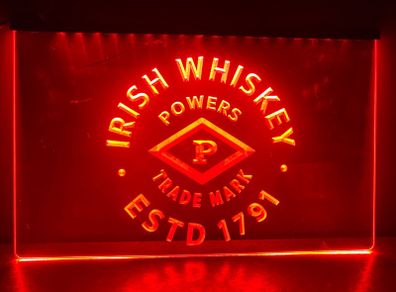 Red Powers whiskey Neon light