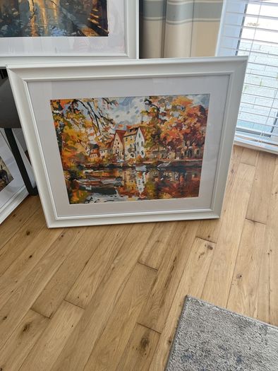 framed painting on canvas