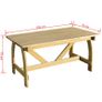 Garden Table 150x74x75 cm Impregnated Pinewood Image 2