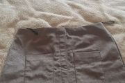 Grey Fake Suede Skirt